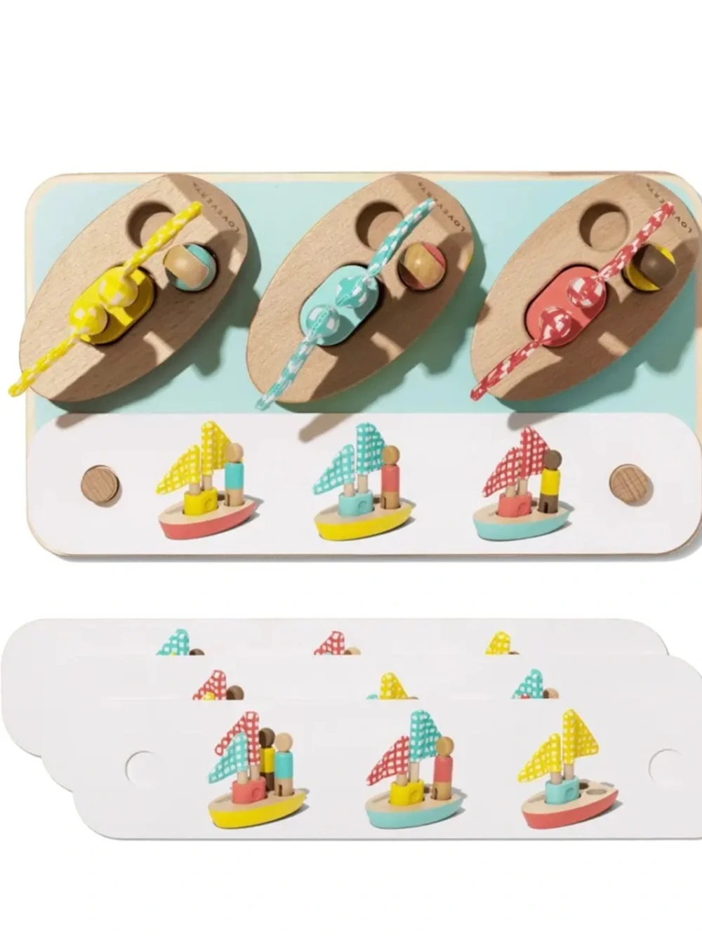 Lovevery Pattern Match Boats & Cards Set The Analyst Play Kit COMPLETE